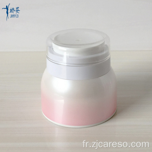 Flacons et pots airless roses à usage cosmétique